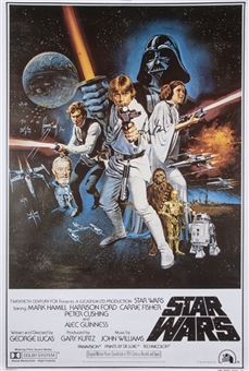 Harrison Ford Autographed 27 x 40 Star Wars Poster (JSA)